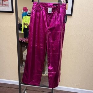 Blank NYC Shiny Pink Pants sold by free people